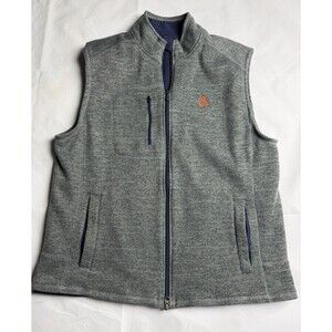Johnnie-O Mens Surfer Outdoors Grey Vest Sz XL Performance